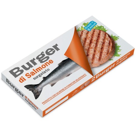 burger di salmone surgelato (2) 10x160g 