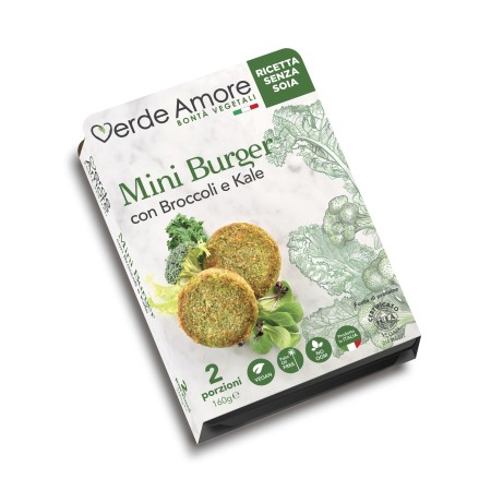 mini burger vegan con broccoli e kale
